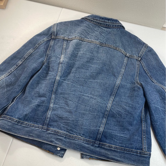 J.Crew Classic Denim Jacket Women’s Size L Blue Jean Jacket Cotton - Picture 5 of 8